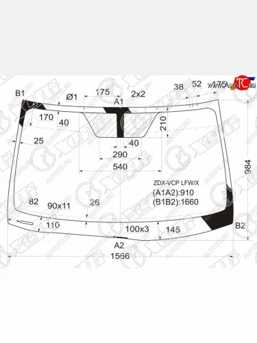 Стекло лобовое Acura ZDX 09-13 XYG ZDX-VCP LFW/X
