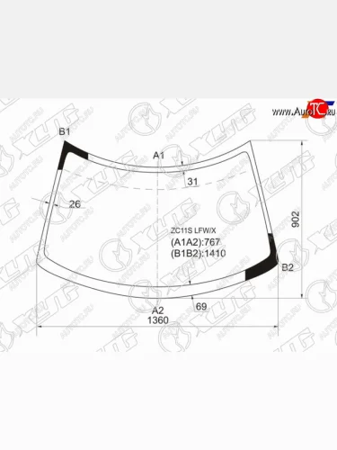Стекло лобовое Suzuki Swift 03-10 XYG ZC11S LFW/X