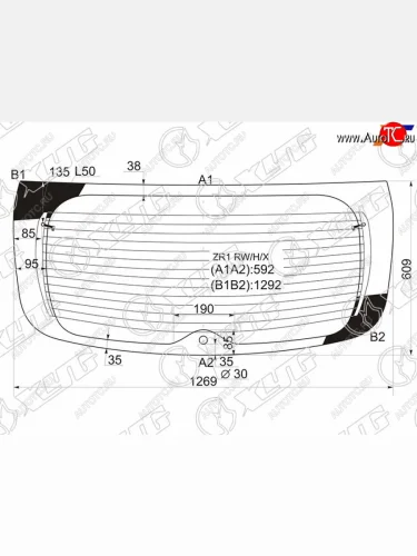 Стекло заднее (Цвет зеленый Обогрев 5D HBK) Subaru Impreza 07-12  Impreza WRX 07-14  Impreza WRX XYG ZR1 RW/H/X