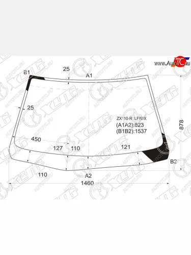 Стекло лобовое Toyota Mark II (X110) 00-04  Mark II Wagon Blit 02-07 XYG ZX110-R LFW/X