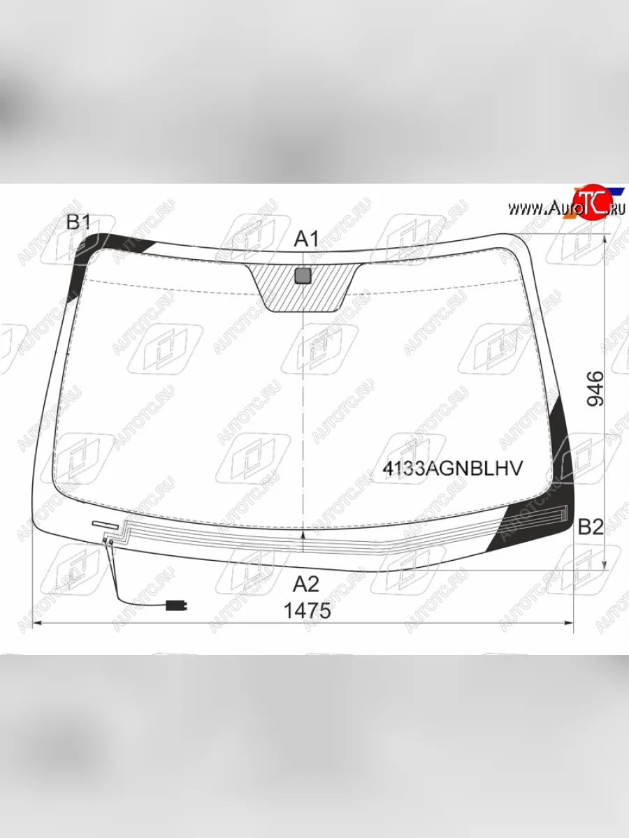 Стекло лобовое (обогрев щеток) FUYAO Hyundai Santa Fe CM дорестайлинг (2006-2009) (зеленое)  в Керчи Республика Крым