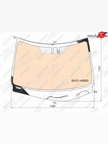 Стекло лобовое (Обогрев полный Датчик дождя) Lexus RX 15-19 LEXUS 56101-48B90
