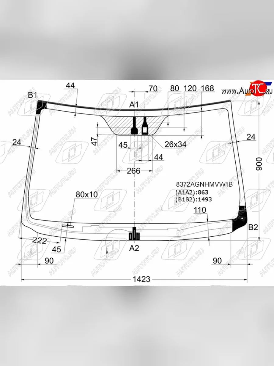 Стекло лобовое (обогрев щеток, датчик дождя, молдинг) FUYAO Toyota RAV4 XA30 5 дв. удлиненный 2-ой рестайлинг (2010-2013) (зеленое)  в Самаре Самарской области