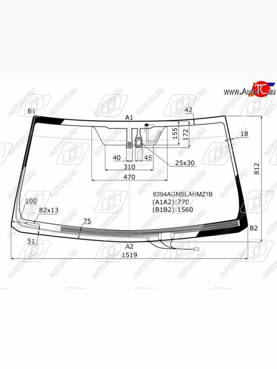 Стекло лобовое (обогрев, щеток, датчик дождя, антенна) FUYAO Toyota Land Cruiser Prado J150 дорестайлинг (2009-2013) (зеленое)  в Керчи Республика Крым