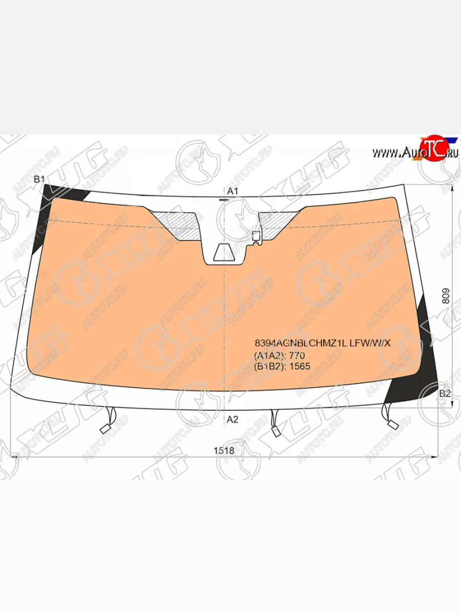 Стекло лобовое (Обогрев щеток Обогрев полный Камера Датчик дождя Молдинг) Toyota Land Cruiser Pr XYG 8394AGNBLCHMZ1L LFW/W/X  в Керчи Республика Крым