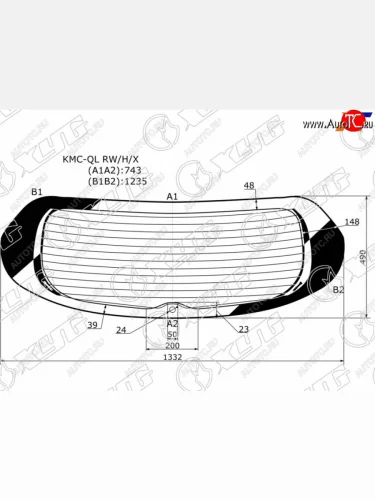 Стекло заднее (Цвет зеленый Обогрев) Kia Sportage 15-22 XYG KMC-QL RW/H/X