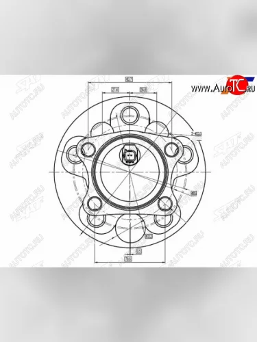 Ступичный узел задн. TOYOTA AURIS 06-COROLLA 06-13 SAT ST-42450-12090
