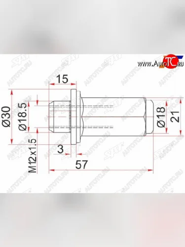 Гайка колесная TOYOTA CELICACOROLLASOARERSUPRALITETOWNMASTERHIACEWINDOM SAT ST-90942-01050