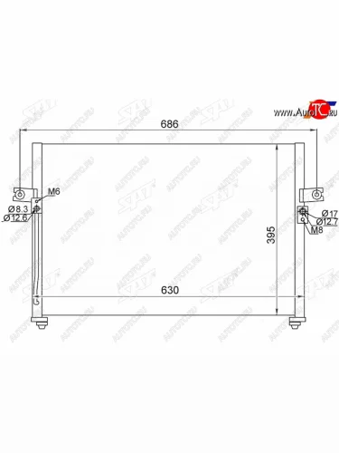 Радиатор кондиционера Hyundai H1 97-07  Starex 97-07 SAT ST-HN79-394-0