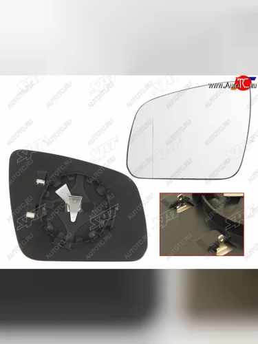 Левое полотно зеркала (с обогревом асферическое) SAT Mercedes-Benz C-Class  W204 (2007-2011) дорестайлинг седан