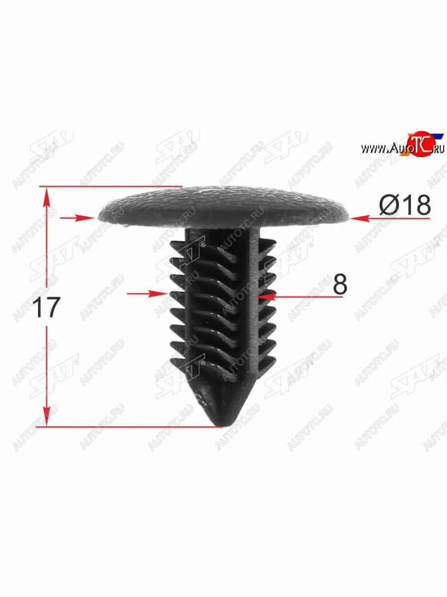 Клипса обшивки кузова SUBARU (1 шт.)                                                                 SAT ST-M12440  в Самаре Самарской области