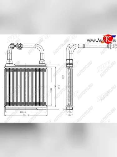 Радиатор отопителя салона MERCEDES E-CLASS W 211 02-CLS-CLASS W 219 04- SAT ST-MD57-395-0