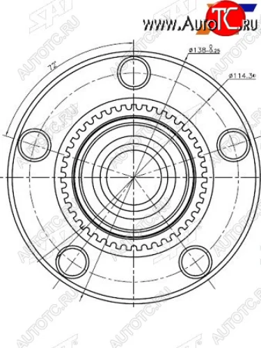 Ступичный узел задн. MMC AIRTREK CU# 2WDLANCER CS5A 04- 2WD 5x114 SAT ST-MR527453