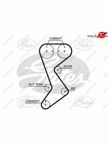 Ремень ГРМ CHRYSLER NEONSTRATUSVOYAGER 2,4 95- GATES T265