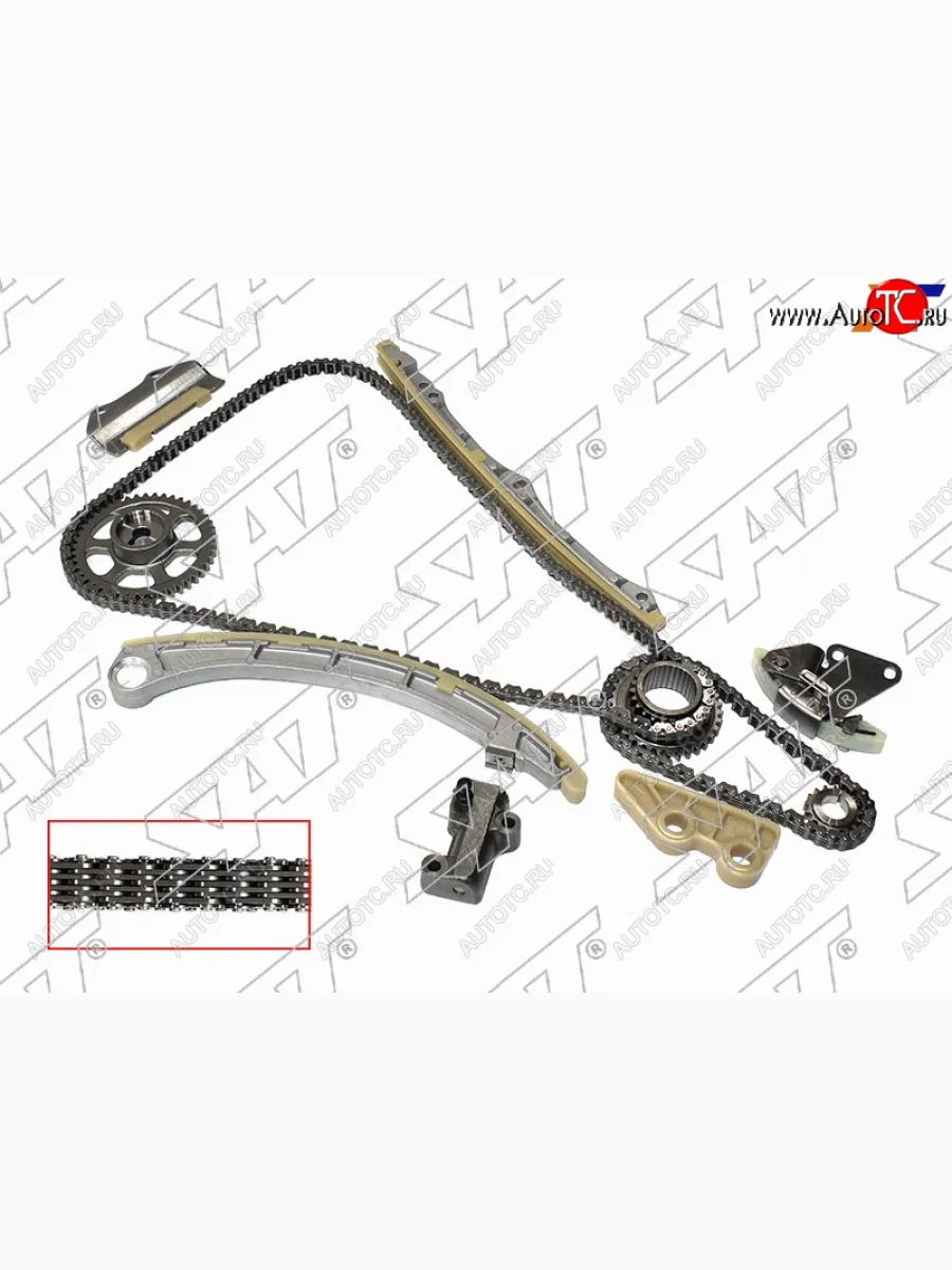 Комплект цепи ГРМ HONDA ACCORDCIVICCR-VSTEPWGNSTREAM (L=170) K20A 00- SAT TK-HA022  в Самаре Самарской области