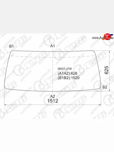 Стекло лобовое Mazda Titan 80-89 XYG W001 LFW