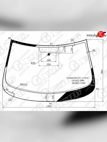Стекло лобовое Skoda Rapid 12-20  Volkswagen Polo 20-22  Jetta VA3 19-  SEAT Toledo 12-19 XYG 8640AGNVZ1C LFW/X