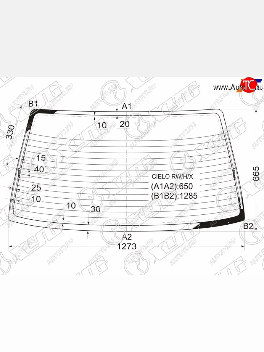Стекло заднее (Цвет зеленый Обогрев) Daewoo Nexia 94-16  LeMans 86-93  Racer 86-95  Opel Kadett XYG CIELO RW/H/X  в Керчи Республика Крым