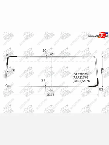 Стекло лобовое DAF XF105 06-/XF106 13- KMK DAFT0005, daft0005 KMK DAFT0005