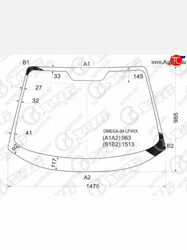Стекло лобовое Opel Omega 94-03 XYG OMEGA-94 LFW/X