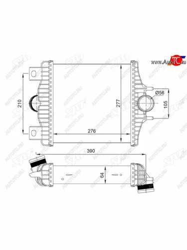 Интеркулер LAND ROVER RANGE ROVER 12-RANGE ROVER SPORT 13- SAT ST-211-0006
