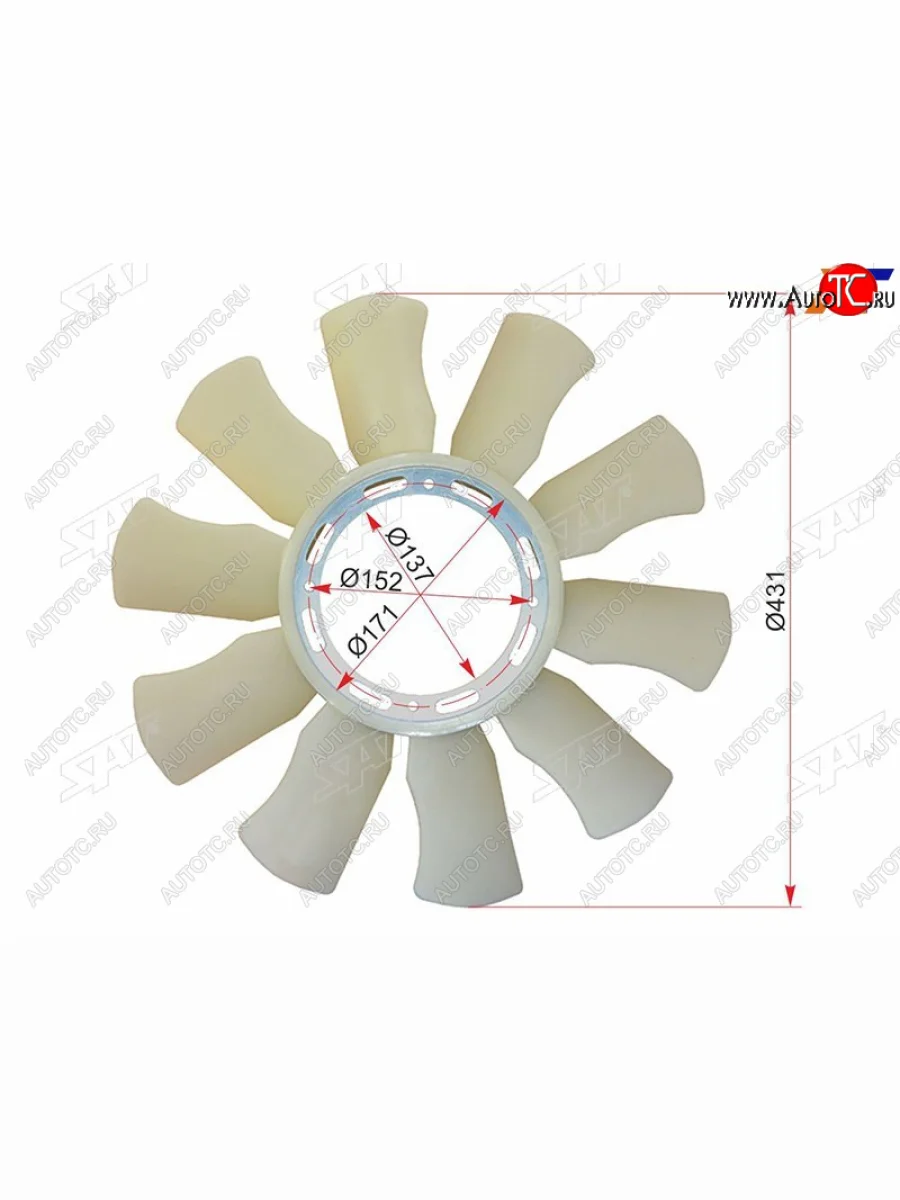 Крыльчатка вентилятора  NISSAN ATLASCONDOR H41 FD42 91-95 SAT ST-21060-0T000  в Самаре Самарской области