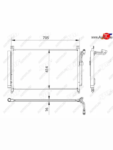 Радиатор кондиционера Nissan Murano 16-22 SAT ST-47-0038