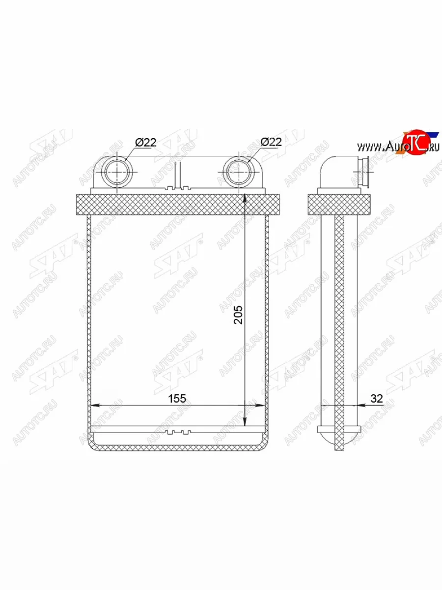 Радиатор отопителя салона OPEL ASTRA J 09-ZAFIRA C 11- SAT ST-CH09-395-A0  в Керчи Республика Крым