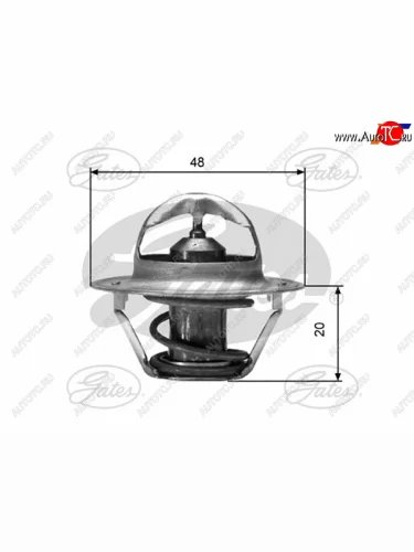 Термостат с прокладкой CHEVROLET AVEO T200250LACHETTI J200LANOS T100 GATES TH00388G1