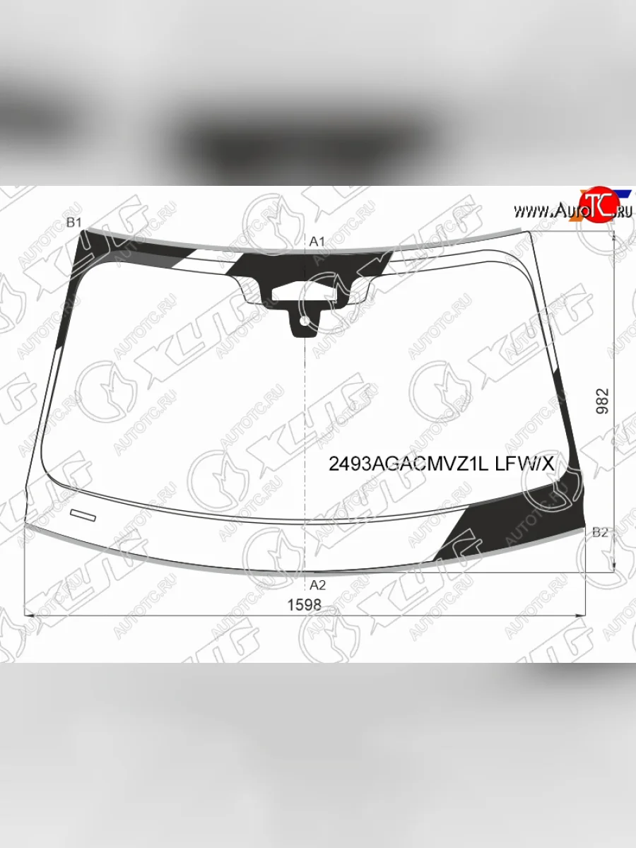 Стекло лобовое (Три камеры Датчик дождя Молдинг) BMW X5 18-  X7 18- XYG 2493AGACMVZ1L LFW/X  в Воронеже Воронежской области