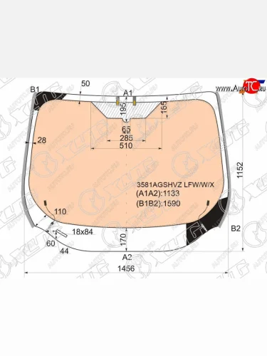 Стекло лобовое (Обогрев полный Молдинг) Ford Kuga 13-17  Escape 12-15 XYG 3581AGSHVZ LFW/W/X