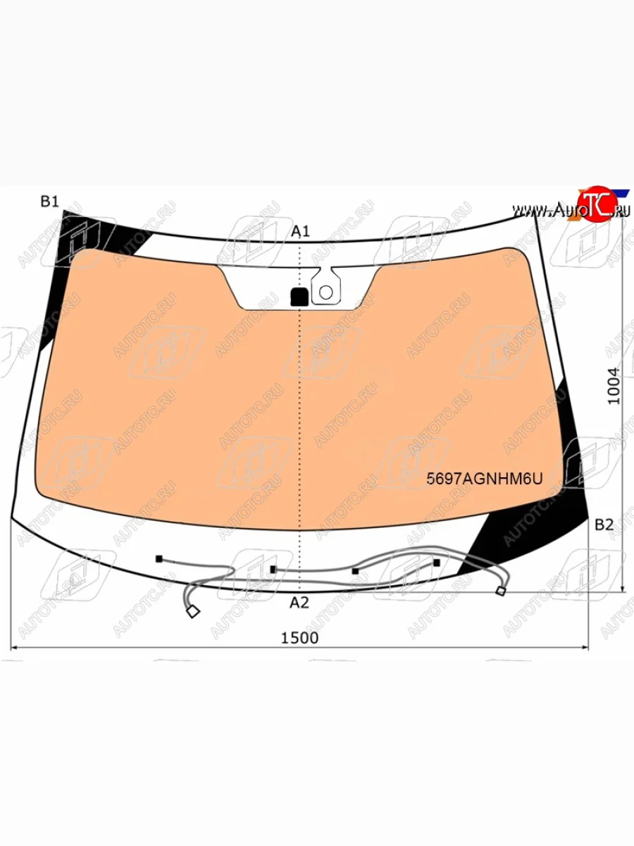 Стекло лобовое (обогрев полный, датчик дождя, молдинг) FUYAO Mitsubishi Outlander GF 3-ий рестайлинг (2018-2022) (зеленое)  в Керчи Республика Крым