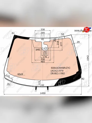 Стекло лобовое (обогрев полный, датчик дождя, молдинг) FUYAO (зеленое) Nissan Qashqai 2 J11 дорестайлинг (2013-2019)