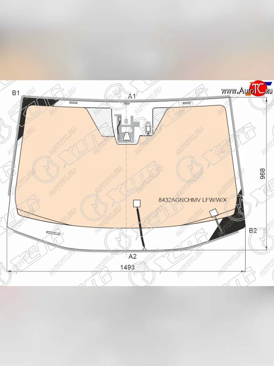 Стекло лобовое (обогрев полный, одна камера, датчик дождя, молдинг) XYG Toyota RAV4 XA50 5 дв. дорестайлинг (2018-2025) (зеленое)  в Керчи Республика Крым