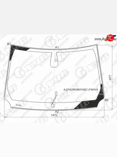 Стекло лобовое (Обогрев щеток Датчик дождя Молдинг) Jeep Compass 16- XYG AJ21AGNHMOVWZ LFW/H/X