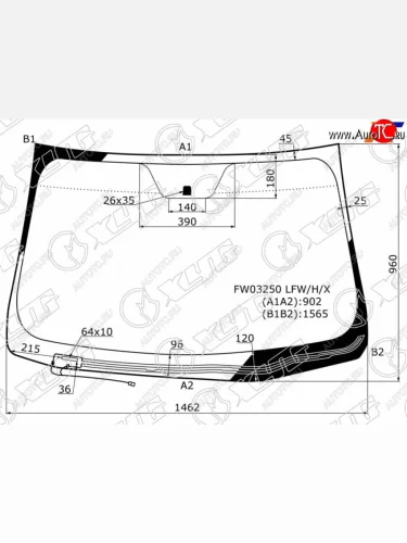 Стекло лобовое с обогревом щеток HYUNDAI SONATA YF 10-14                                             XYG FW03250 LFW/H/X