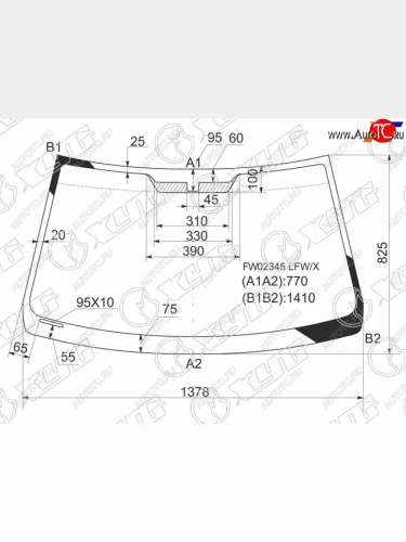 Стекло лобовое Lexus IS 98-05  Toyota Altezza 98-05 XYG FW02345 LFW/X