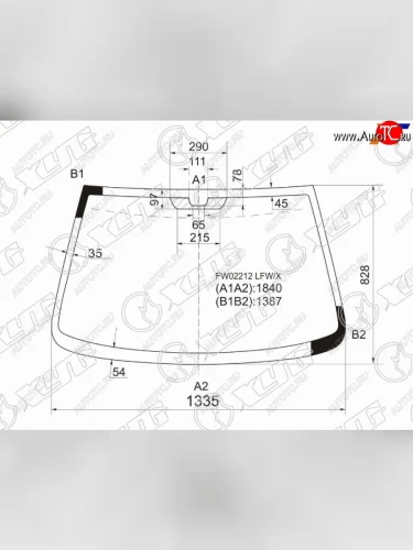 Стекло лобовое Kia Rio 00-05 XYG FW02212 LFW/X
