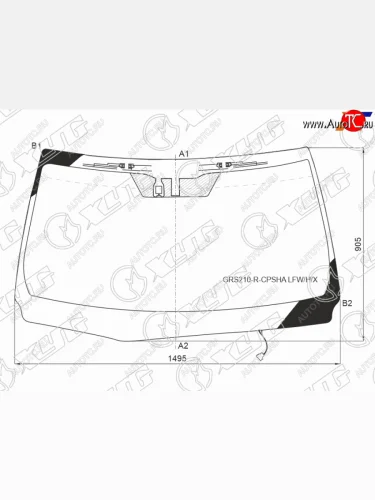 Стекло лобовое (Обогрев щеток Антенна Датчик дождя) Toyota Crown 12-18 XYG GRS210-R-CPSHA LFW/H/X