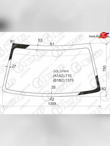 Стекло лобовое Volkswagen Pointer 04-06 XYG GOL LFW/X