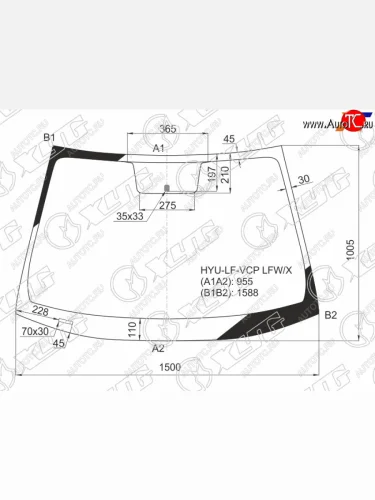 Стекло лобовое Hyundai Sonata 14-19 XYG HYU-LF-VCP LFW/X