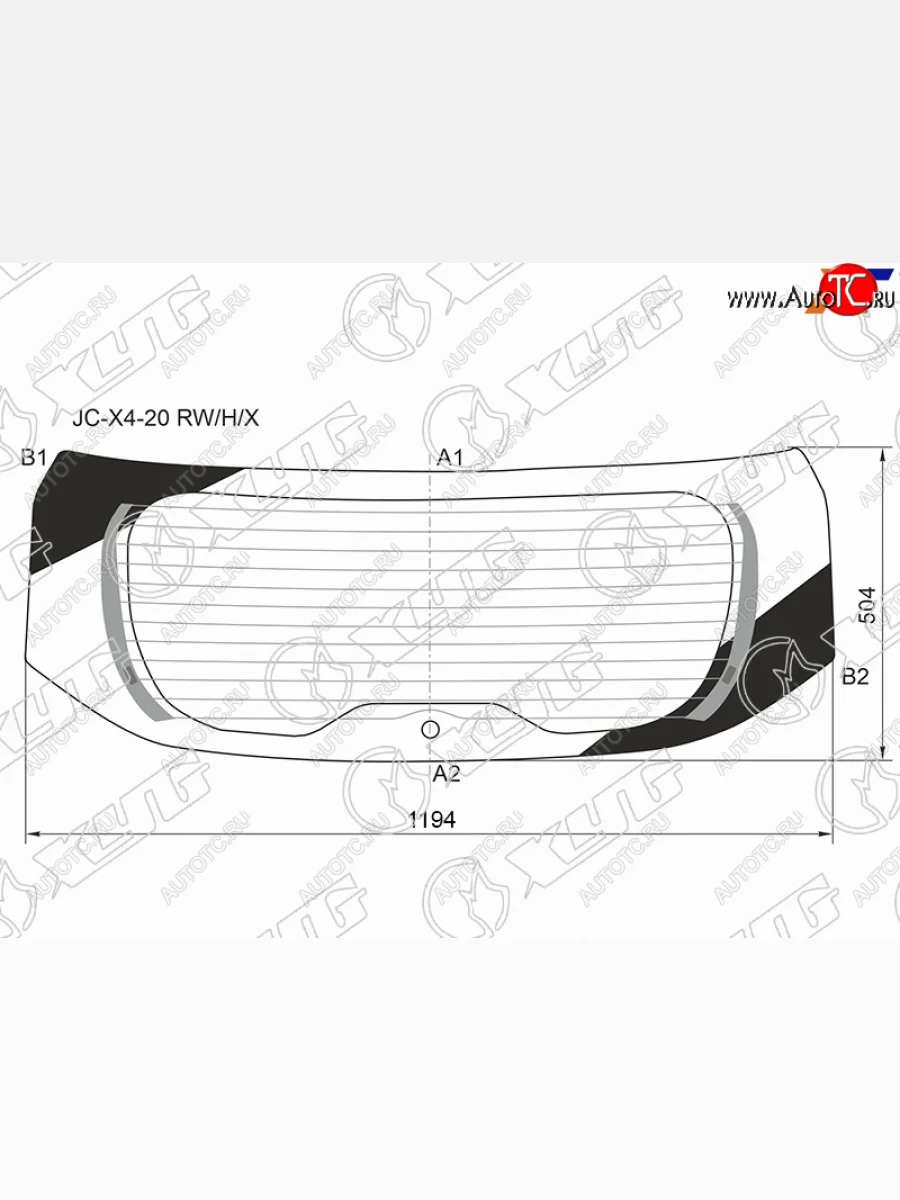 Стекло заднее (Цвет зеленый Обогрев) JAC JS4 22-  Moskvich 3 22- XYG JC-X4-20 RW/H/X  в Воронеже Воронежской области