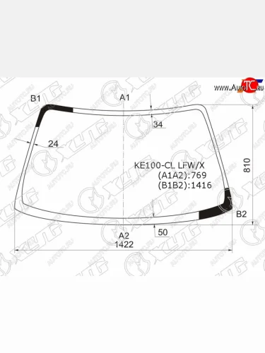Стекло лобовое Toyota Corolla (E100) 91-02  Sprinter 93-02 XYG KE100-CL LFW/X