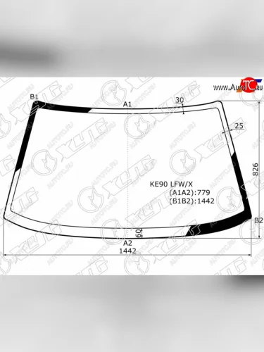 Стекло лобовое Toyota Corolla (E90) 87-92 XYG KE90 LFW/X
