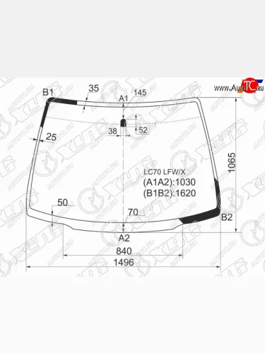 Стекло лобовое Mazda MPV 99-06 XYG LC70 LFW/X