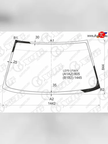 Стекло лобовое Mitsubishi Lancer 91-01  Libero 92-02 XYG LD70 LFW/X