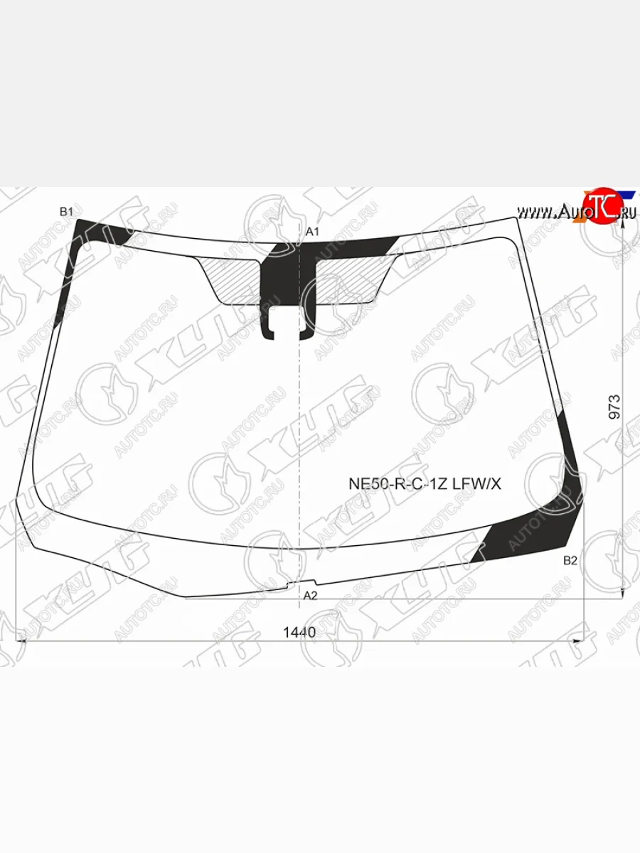 Стекло лобовое (камера) Nissan XYG Toyota Corolla Fielder E160 универсал 1-ый рестайлинг (2015-2017) (зеленое)  с доставкой в г. Керчь