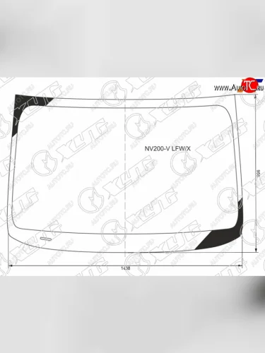 Стекло лобовое Mitsubishi Delica D:3 11-19  Nissan e-NV200 14-  NV200 09- XYG NV200-V LFW/X