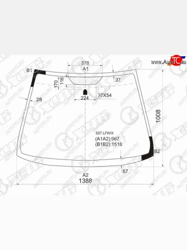 Стекло лобовое Honda Civic 00-06 XYG S5T LFW/X
