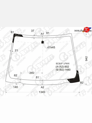 Стекло лобовое Toyota Vitz 10-20  Yaris 10-20 XYG SC30-P LFW/X